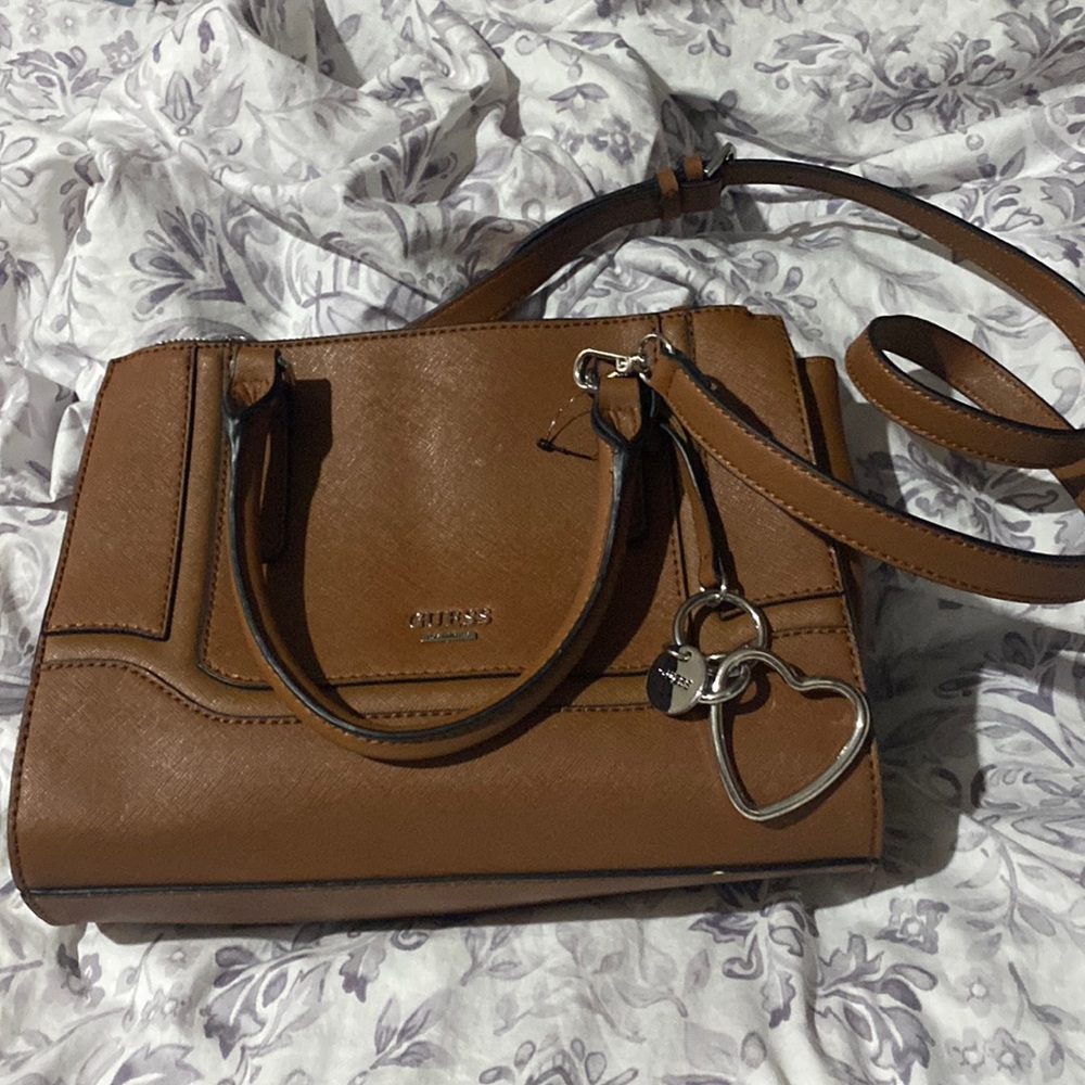 Guess los Angeles brown handbag